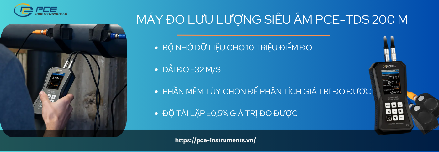 Máy đo lưu lượng siêu âm PCE-TDS 200 M