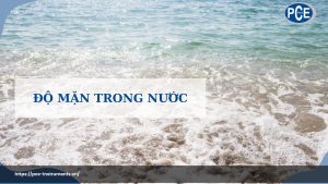 Độ mặn trong nước