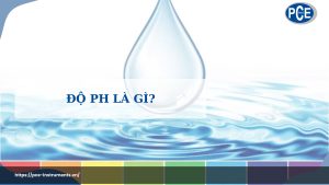 Độ pH LÀ GÌ?